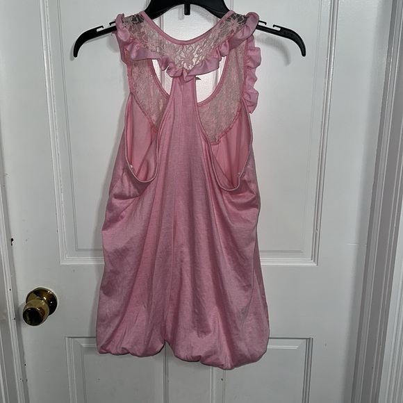 Blu heaven pink lace racerback tank top size large - Picture 2 of 2